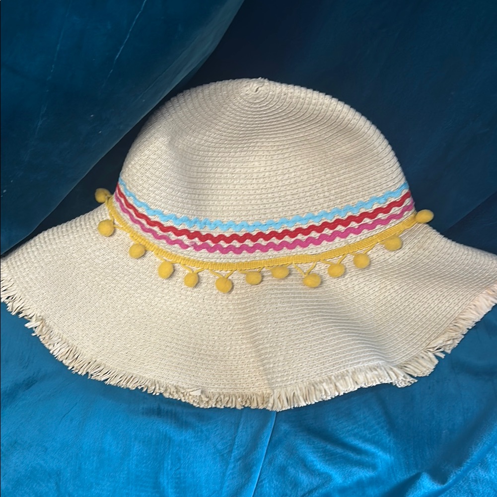 Shiraleah Beige Straw Hat With Yellow Accents